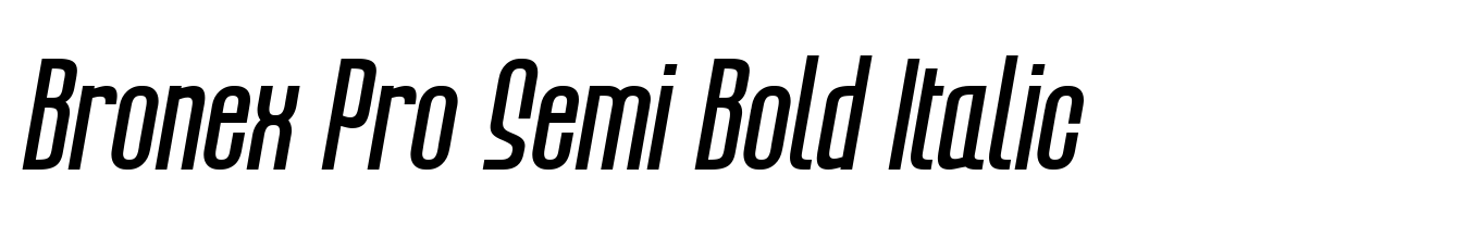 Bronex Pro Semi Bold Italic